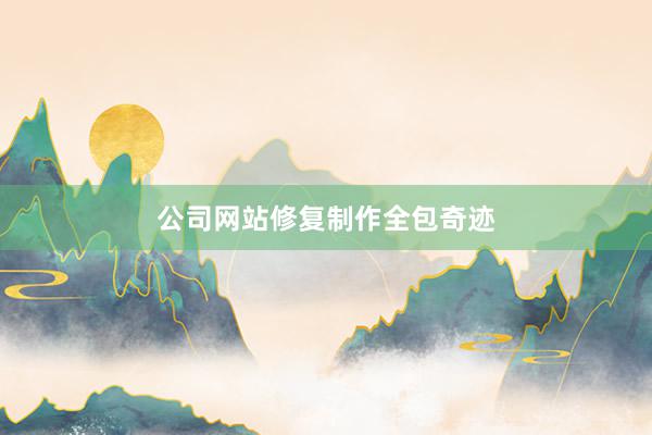 公司网站修复制作全包奇迹